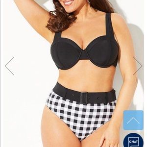 Black checkered bikini